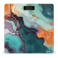 Colourful Marble Digital Bathroom Scale for Body Weight with High Precision Digital Weighing Scale with BMI Clear LCD Display and Step-On Measures Weight Up to 180kg