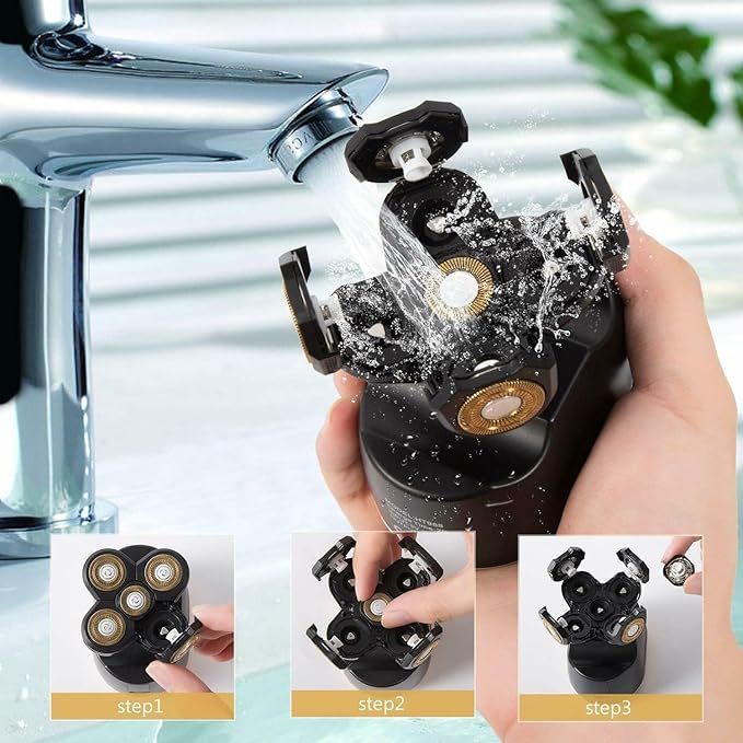Head Shavers for Bald Men Electric shaver 6 in 1 bald 5d rotary shaver men professional body hair trimmer