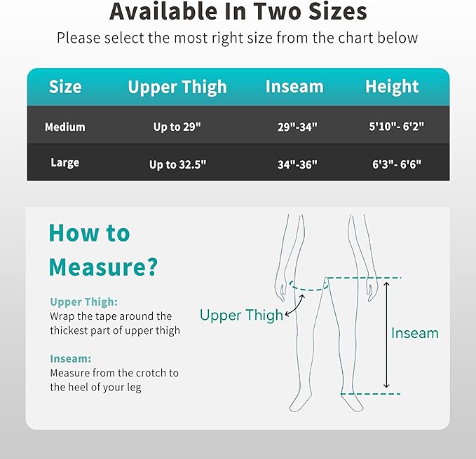 Professional Air Compression Leg Massager for Circulation and Pain Relief Cordless Full Leg Recovery Boots with Dual Controllers Sequential Compression Therapy Machine - Pair M