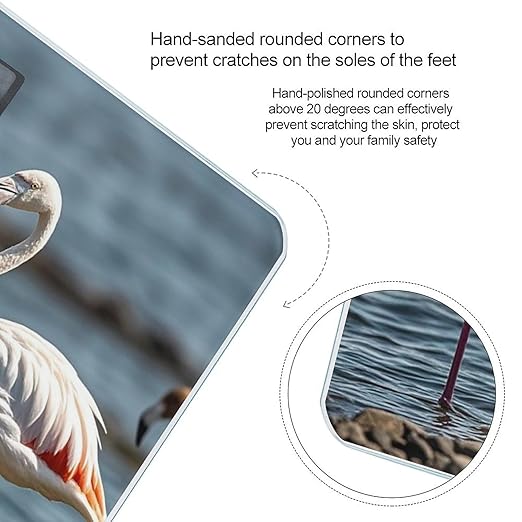 Animal Flamingo Scale for Body Weight Digital Bathroom Scale Toughened Glass High Precision Scales for Body Weight with Large LCD Backlight Display Weight Scales