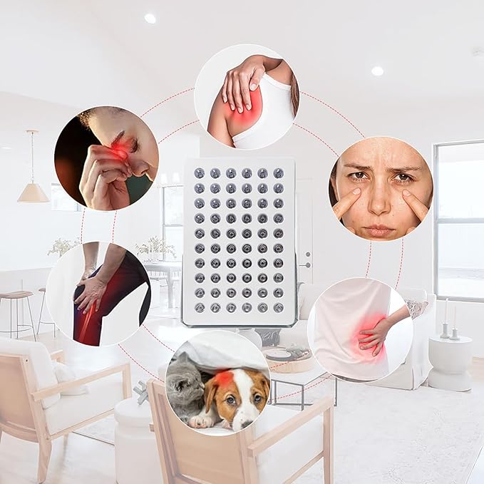 GOURIXIN Red Light Therapy at Home for Face Body 5 Wavelengths 630nm 660nm 810nm 830nm 850nm Clinical Grade Near Infrared Light Device Therapy Panel with Stand