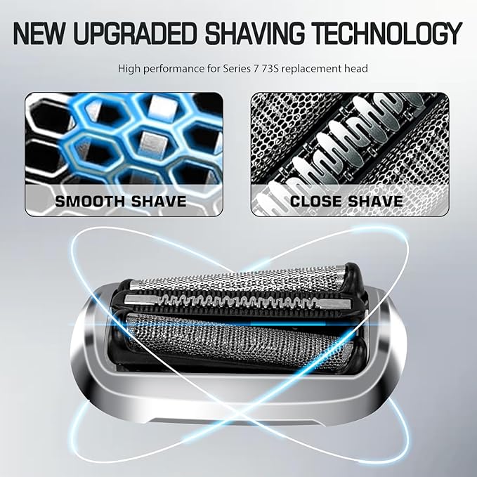 S7 73S 360 Replacement Head Foil &amp Cutters for Braun Series 7 Eletric Shavers Compatible with Braun New Generation 7020s 7025s 7027 cs 7071cc 7075cc 7085cc Razor