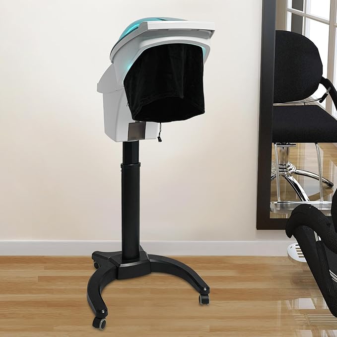 Professional Hooded Hair Dryer Adjustable Height Hair Steamer 700W Bonnet Dryer Portable Standing Drye with 7 Light and Wheels for Home Salon Hair Treatment Perming &amp Coloring