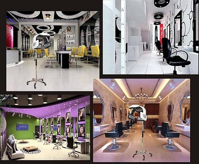800W Orbiting Hair Dryer Standing Hair Perm Color Processor Dryer Heavy Duty Adjustable Wall Mounted/Standing Hair Dryer - Hair Salon Equipment for Hair Dyeing PermingWallMounted