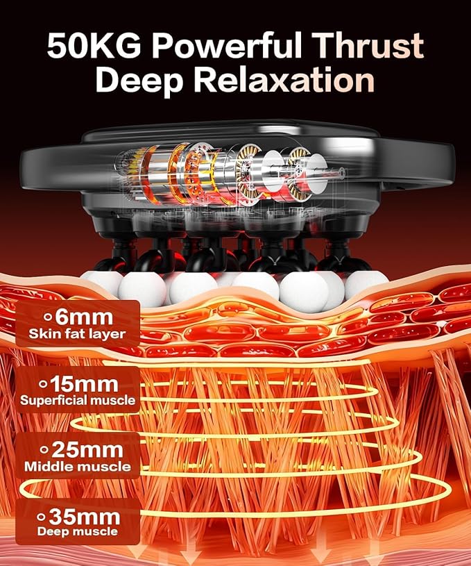 20-Head Massage Gun Set Deep Tissue Percussion Massager with 3 Modes &amp 30 Intensities Quiet Muscle Massage Gun Up to 3 Hours Battery Life for Back Shoulders Legs Foot Body Muscle Pain Relie