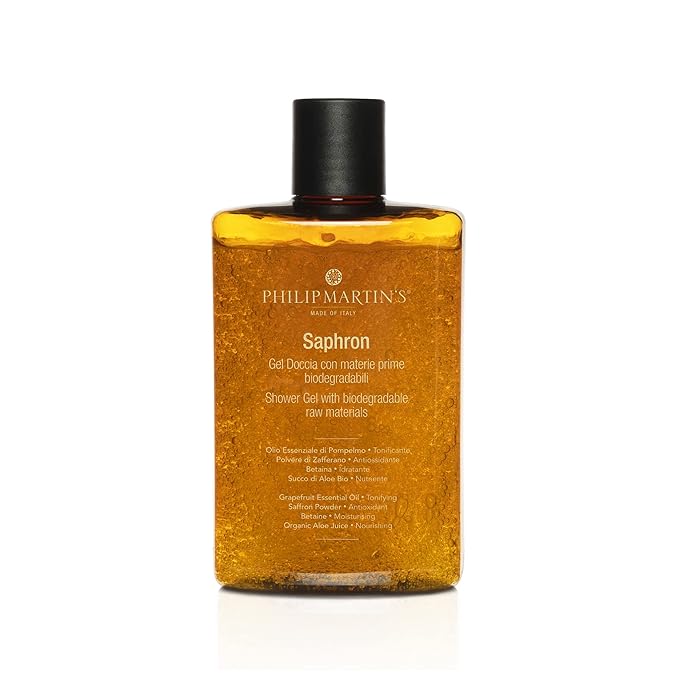 Philip Martin's Saphron Shower Gel - Hydrating Body Wash With Biodegradable Raw Materials (10.14 oz)