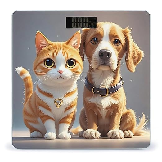 Cats and Dogs Bathroom Scale Digital Weight Scale Precision 400 Lbs Weighing Scales Large with LCD Backlight Display BMI Measures