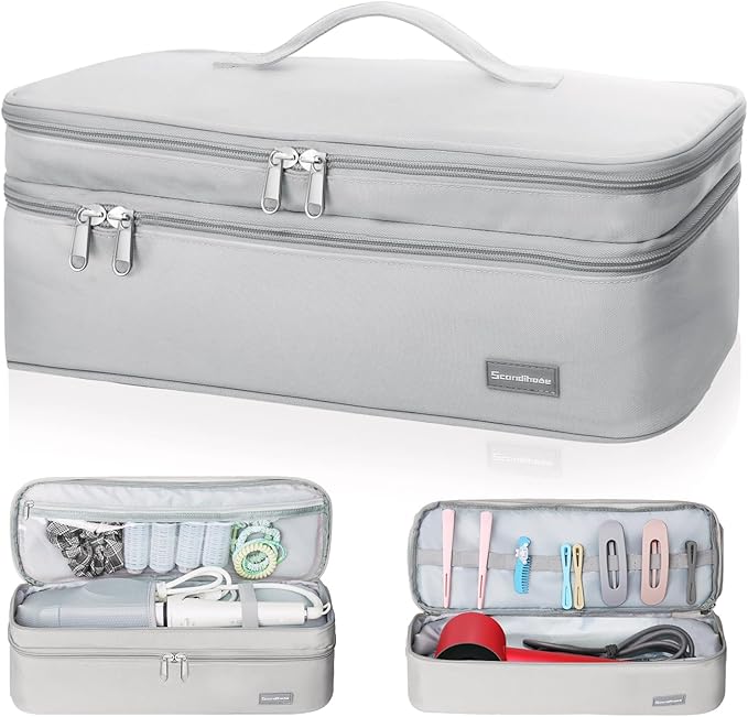 Double-Layer Travel Storage Bag &amp Travel Toiletry Bag for Women with Hanging Hook