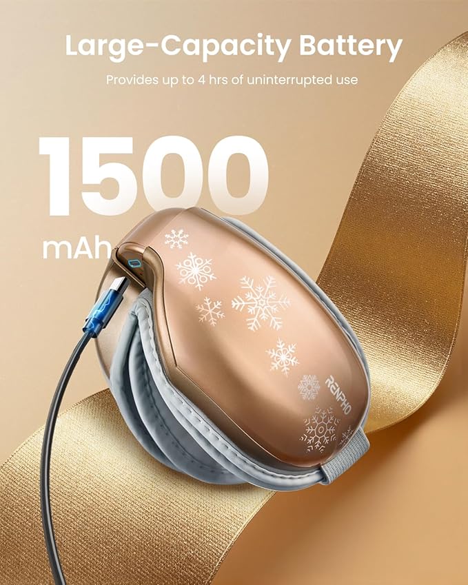 RENPHO Eye Massager with Heat Mothers Day Birthday Gifts for Mom Women Men Her Eye Mask for MigraineSleep Mask for Dry Eyes Relax Reduce Strain for Men Dad Eyeris 1