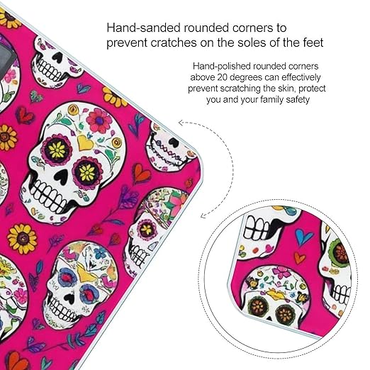 Smart Scale for Body Weight Automatic Switch Digital Bathroom Weighing Scale Day Dead Mexican Sugar Skull