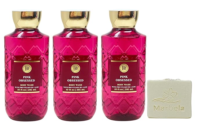 Bath &amp Body Works Womens Pink Obsessed 3 Body Wash with a Natural Oats Soap