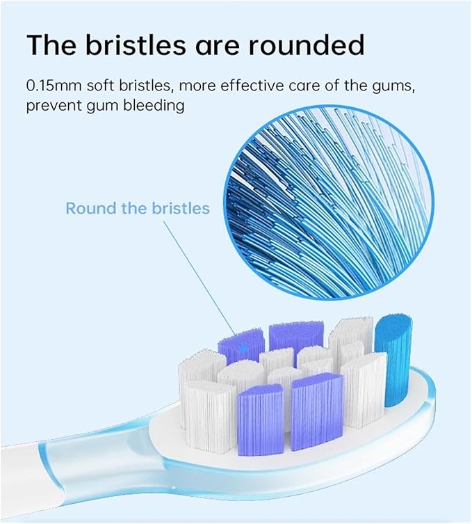 20Pcs Replacement Brush HeadsCompatible for Philips HX6064 HX6930 HX6730 Electric Toothbrush Vacuum 4100 6500 6100 5300 C3(C3 Black)