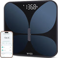 Wyze Smart Scale X Butterfly - Bathroom Scale for Body Weight BMI Body Fat Muscle Mass Accurate Bluetooth Digital Scale for Body Composition Analyzer | Sync Health Apps | ITO Glass 400 lbs Black