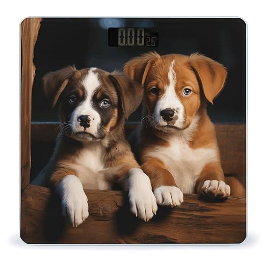 Puppies Dogs Pets Animals Scale for Body Weight Precision Bathroom Weighing Scales with Back Lit LCD Display Sturdy Tempered Glass Body Weight Scales Digital Bathroom Scale 400lb