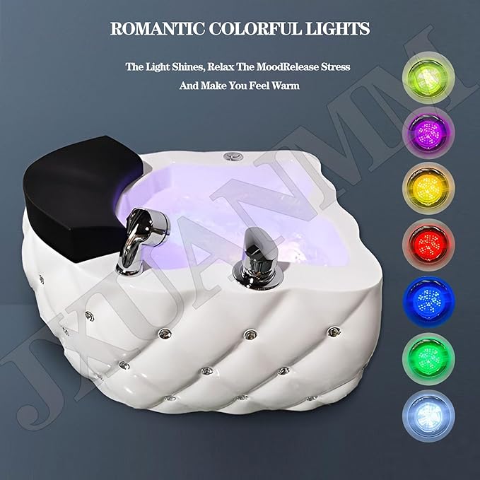 Portable Foot Spa Bathtub Acrylic Foot Bath Deep Foot Bath Spa with Massage can Automatically Drain and Adjust Hot and Cold Water Home Foot Spa Pedicure Bowl Foot Detox Bucket Tub for Treatme K