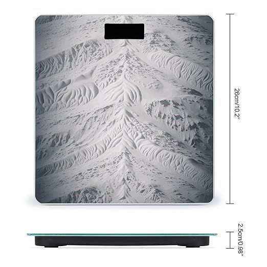 White and Gray Scale for Body Weight Anti-Slip Digital Bathroom Scale Sturdy Toughened Glass Weighing Scales High Precision Safe Rounded Corners Smart Scales