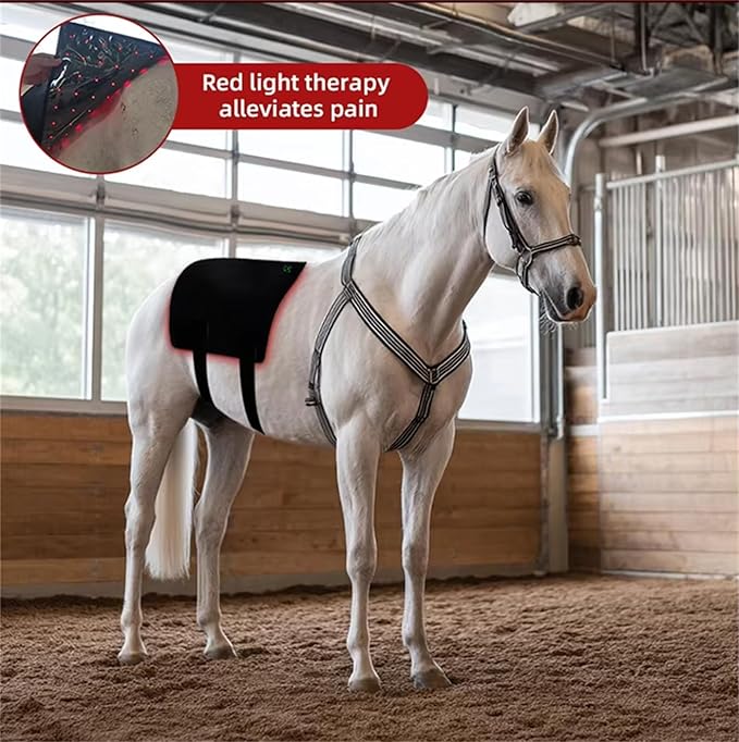 Horseback Red Light Therapy Device 660nm/850nm Adjustable Red Light Therapy Mat Near Infrared Light Device Relaxes Muscles and Promotes Healing