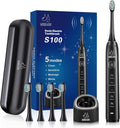 Sonic Electric Toothbrush for Adults Rechargeable Toothbrush with 4 Replacement Brush Heads &amp 5 Modes  Travel Case Ultra Sonic Toothbrush for 99% removing plaque 2-Min Smart Timer