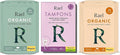 Rael Orgainic Cotton Feminine Care Trio - Regular Pads for Women (56 Count) &amp BPA-Free Slim Applicator Tampons Multipack (Regular &amp Super 40 Count) &amp Regular Panty Liners for Women (44 Co