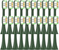 20/50/100PCS Copper Free Replaceable Brush Heads Compatible for X3/X3U/X5 Soft Bristle Mint/VanGo Green Sonic Nozzles No Metal(100VanGoGreen)