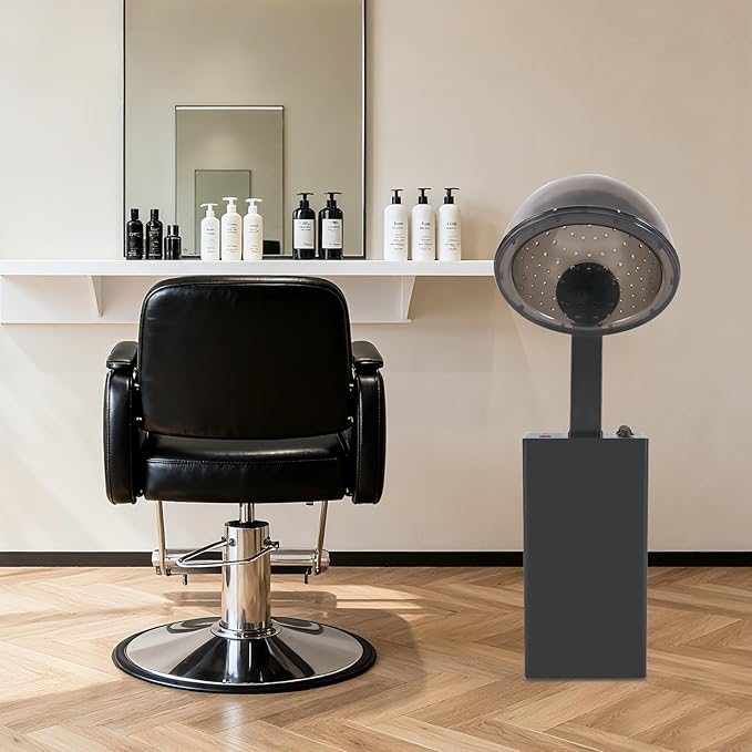 Hooded Hair Dryer 1200W Salon Hair Dryer with Timer Hooded Conditioning Salon Hair Dryer Standing Hair Dryers for Homes Beauty Salons Angle &amp Temperature Adjustable