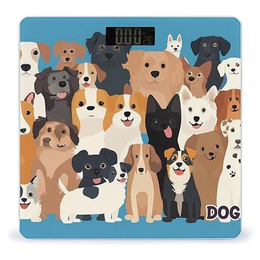 Men's Fashion Automatic Switch Digital Bathroom Weighing Scale Smart Scale Cute Puppy Dog