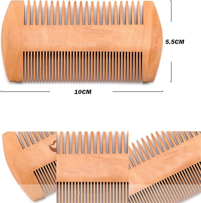 Shaving Brush Set Foam Soap Wooden Beard Brush Comb Head Styling Accessories