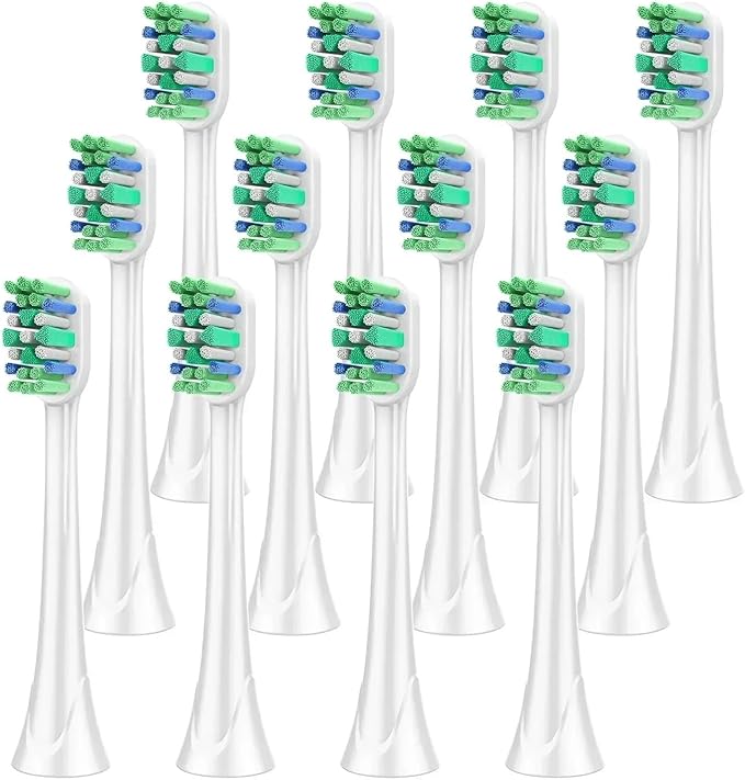 Replacement Toothbrush Heads Compatible for Philips Sonicare Control HX9023/65 HX9044 HX9054 Electric Brush Head(12 Pcs)