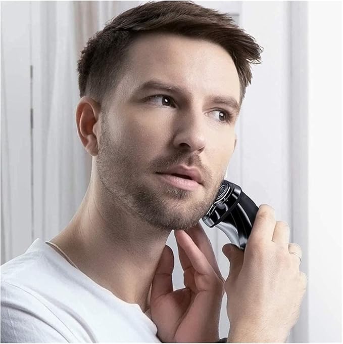 Electric Razor 3D Rechargeable Waterproof Electric Shaver Wet &amp Dry Rotary Shavers for Men Electric Shaving Razors with Pop-up Trimmer LED Display 150 Mins Battery Life for Shaving