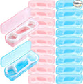 100 Packs/1000Pcs Dispenser Dental Floss Case Professional Toothpicks Sticks with Travel Case Superfine Floss Picks Adult Teeth Cleaning Toothpick Flossers for Travel Office Home Use