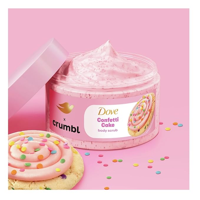 Dove Moisturizing Body Wash &amp Scrub | Confetti Cake Scent | 20oz Wash + 15oz Scrub | Limited Edition