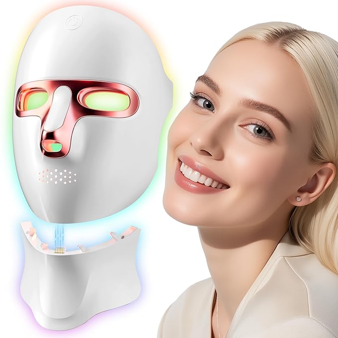 Red Light Therapy Mask for FaceCordless LED Face Mask Light TherapyUSB C RechargeableInfrared Lights Masks for Home Working Travel Yoga Sleep