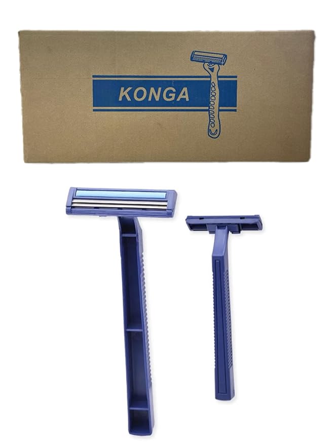 720 Pcs Disposable Twin Blade Razors with Safety Cap Stainless Steel Blades