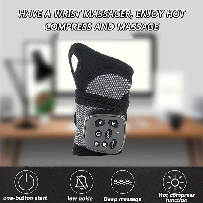 KYOFIS Electric Wrist Massager Hand Massager with Heating Pad Multifunction Carpal Tunnel Massager for Tendonitis Arthritis Pain Relief