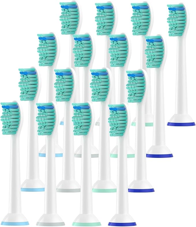 Electric Toothbrush Replacement Heads Soft Bristles Nozzles Tooth BrushCompatible for Care Oral Care(16pcs)