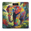 Colorful Elephant Weight ScaleClear LED Display Bathroom Digital Weighing ScaleTempered Glass Digital Bathroom Scale for Body Weight Capacity Up to 400 Lbs