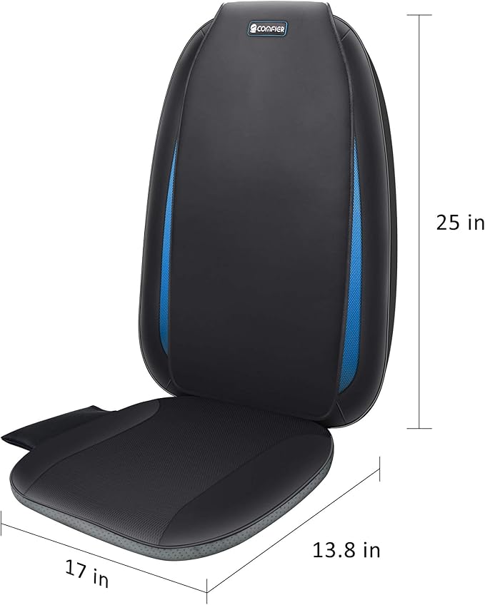 COMFIER Shiatsu Back Massager with Heat Chair Massage Pad for Back Pain ReliefMassage Seat Cushion for Home or Office Chair UseGift for MenWomen