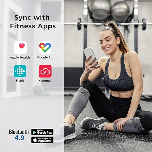 Yunmai Smart Scale with BMI Body Fat Muscle Mass Body Weight Body Fat Scale 13 Body Composition Scale Accurate Digital Bathroom Scale Bluetooth Apple Health Compatible Rechargeable 400lb