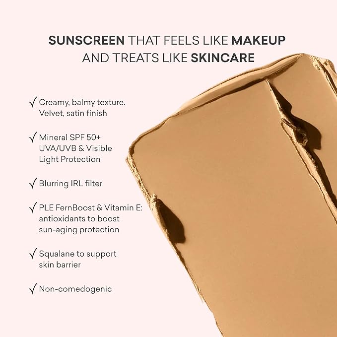 Toty by Sofia Vergara - Ilumina CC Creamy Compact SPF 50+ Mineral Broad Spectrum Sunscreen for Face - Tinted Blurring Balm SPF- Matte Light Coverage - Water &amp Sweat Resistant - All Skin Types - 4