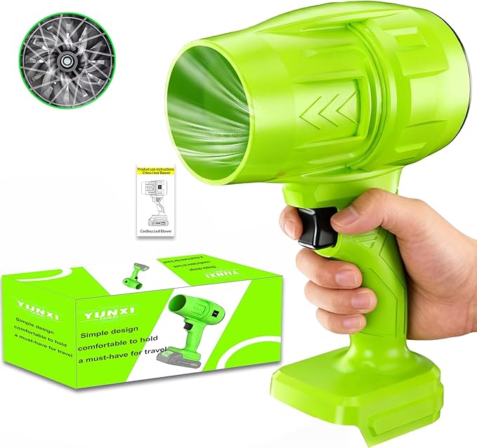 Cordless Blower Durable casing Adjustable Speed Portable Fast Charging Lithium Battery (Single Unit)