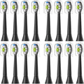 R4/8/12/16pcs Replacement Toothbrush Heads Compatible for with Philips Electric Brush Head 4100 6500 6100 7500 5300 1100(16pcs Black)