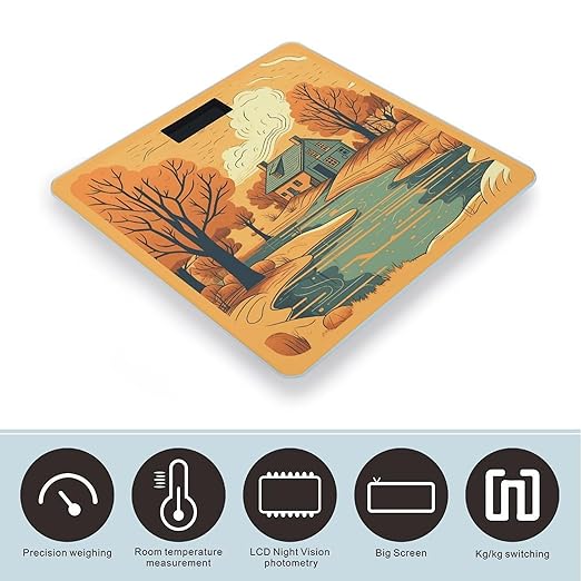 River in Front of House Smart Scale for Body Weight Accurate Bathroom Scale with LED Display Digital Weight Scales Weighing Machine High Precision Scales for Bath Home