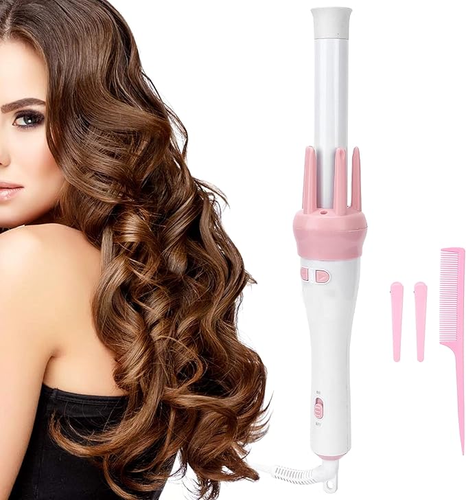 Automatic Curling Tongs Rotating Hair Curling Wand Iron Wavers Professional Auto Curler Ceramic Tourmaline Barrels 200¡æ Constant Temperature 30s Faster Heat Salon Tool Gift