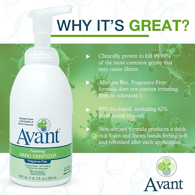 Avant FOAMING HAND SANITIZER (2 pack 18 oz.)