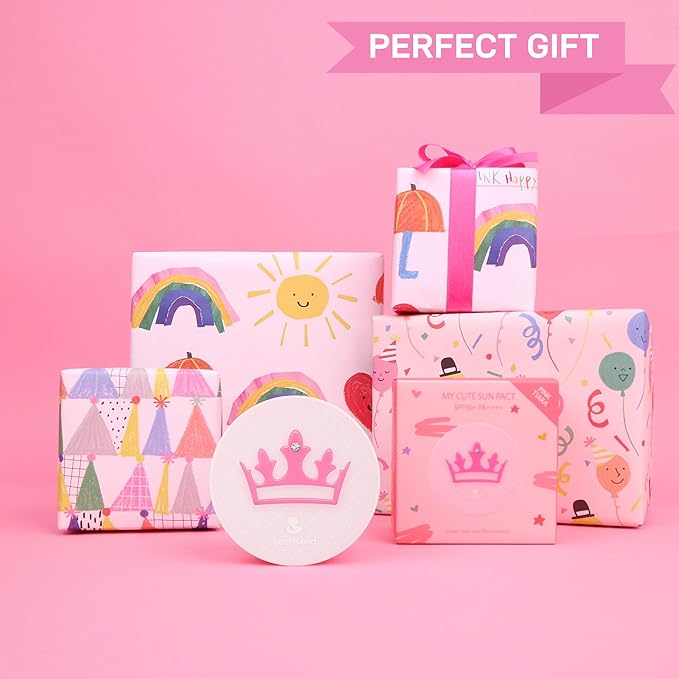 peach and Kids Sunscreen Mineral Sunscreen SPF50+ PA++++ Tested for Sensitive Skin Baby &amp Toddler Gentle Formula Non-Greasy Kids Travel Essentials (Pink Tiara)
