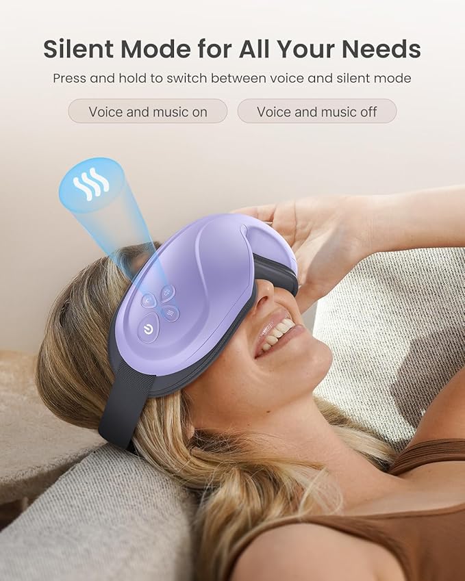 RENPHO Eye Massager with Heat and Cooling Birthday Gifts for Mom Dad Women Men Heated Eye Mask for Migraine Relief Reduce Strain Improve Sleep Eyeris 2