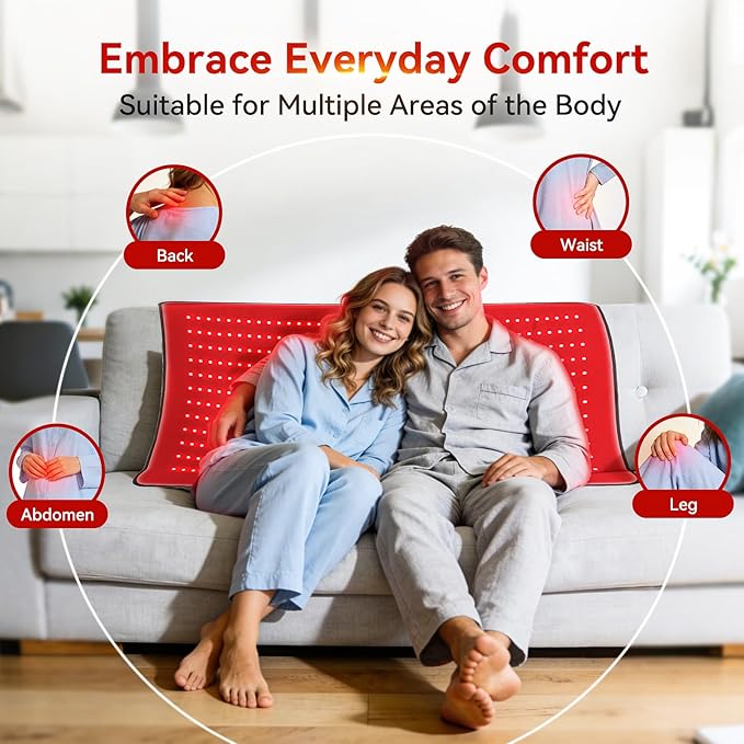 Full Body Red Light Therapy Mat with 640 LEDs 3-in-1 660nm &amp 850nm TPU Infrared Light Blanket 38 x 23.6 Foldable Therapy Pad with Timer Controller Pulse Modes for Home Use 48W