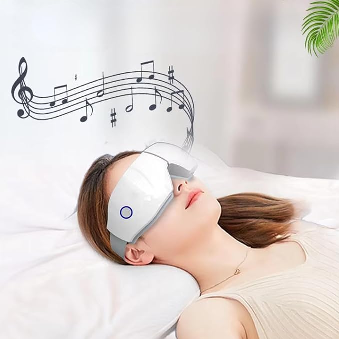 ME JO Eye Massager with Heat and Cooling – Eye Strain Relief – Birthday Gifts Eye Mask for Dry Eyes Sleep &amp Stress Relief for Women Men Mom &amp Dad