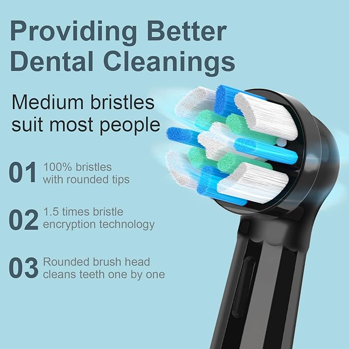 10 Pack IO Replacement Heads Compatible with Oral B IO 2/3/4/5/6/7/8/9/10/Deep Clean Series Electric Toothbrush Brush Heads Refill Compatible with Oral B IO for Teeth and Gums Care (Black)