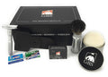 G.B.S Men's Futur Adjustable DE Safety Razor with Badger Brush Chrome Brush and Alum block leather case Ocean Driftwood Shave Soap + Tin w/Lid and blades!